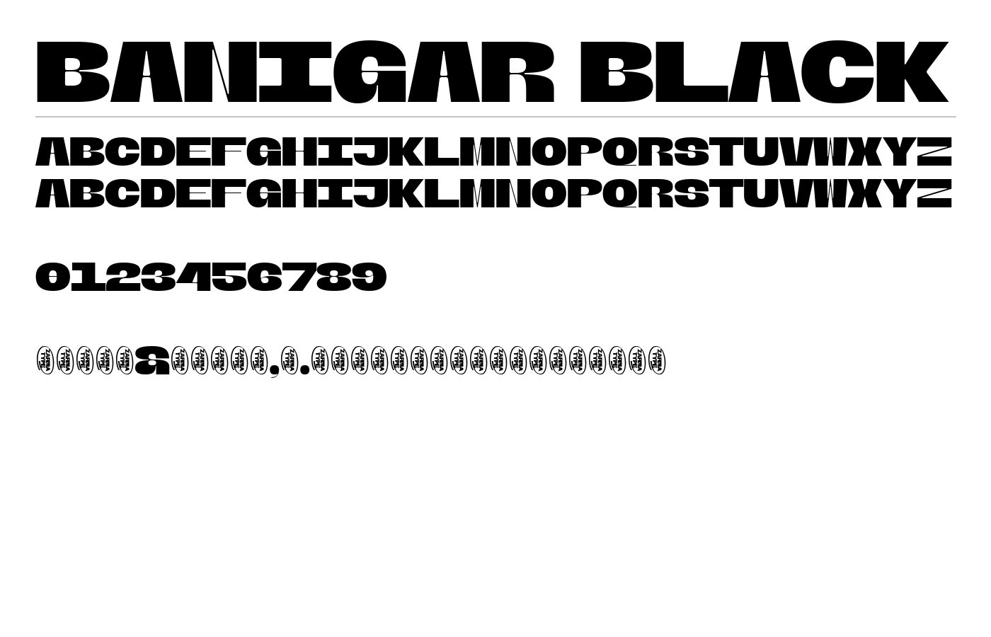 Banigar DEMO Font preview