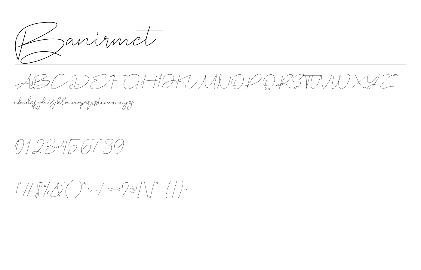 Banirmet Font preview