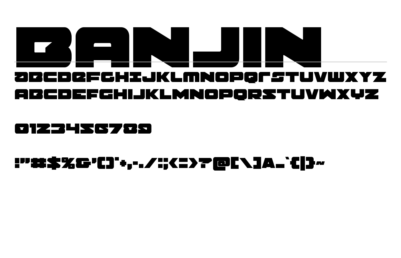 Banjin Font preview