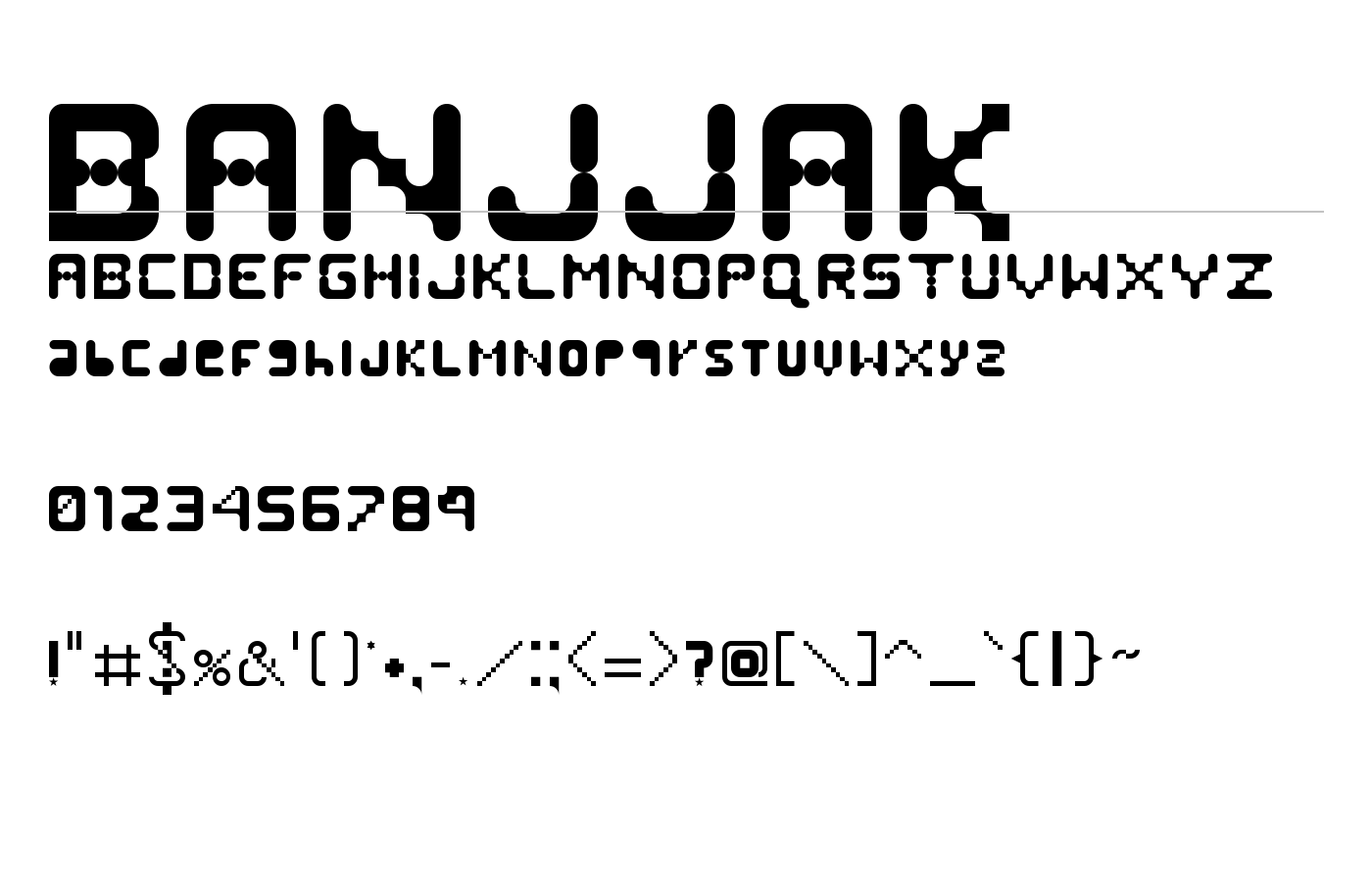 BANJJAK Font preview