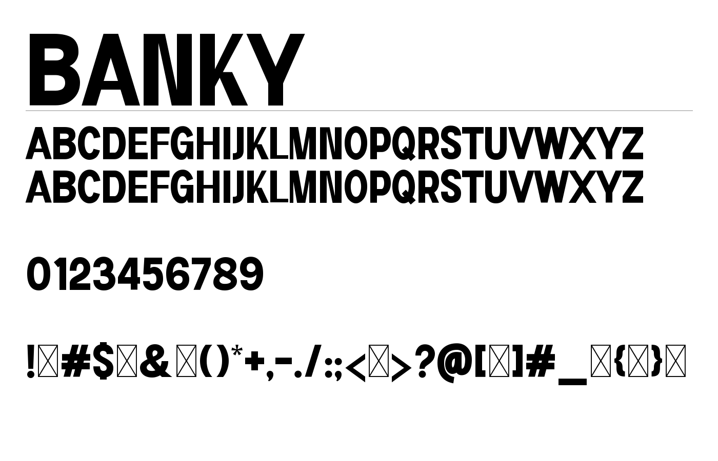 Banky Font preview