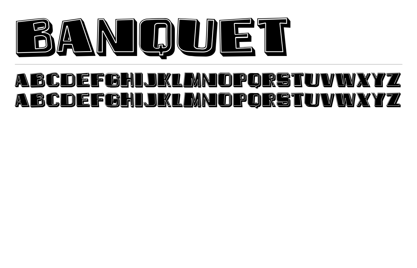 Banquet Font preview