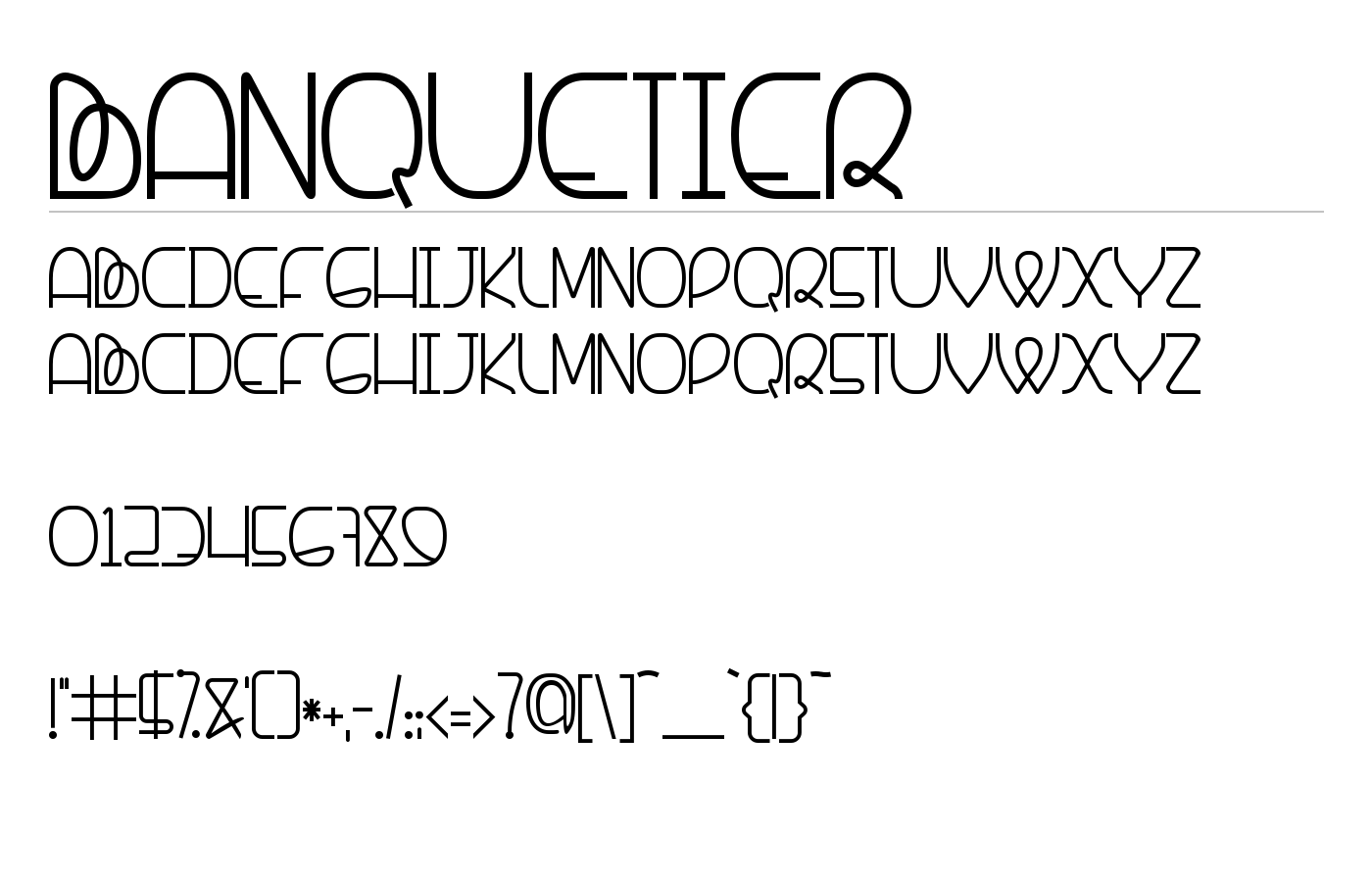 Banquetier Font preview
