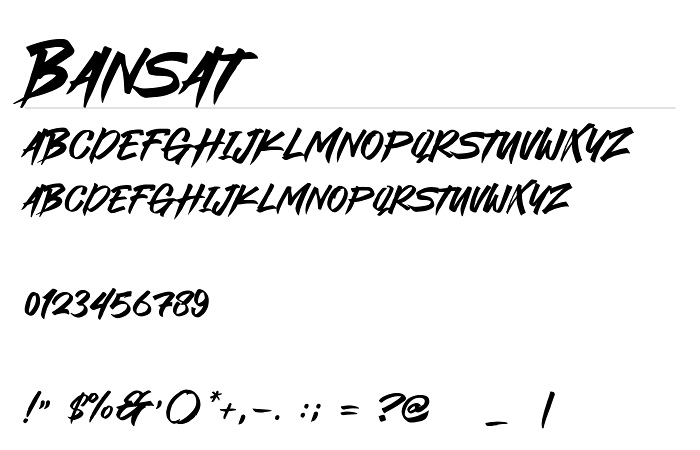 Bansat Font preview