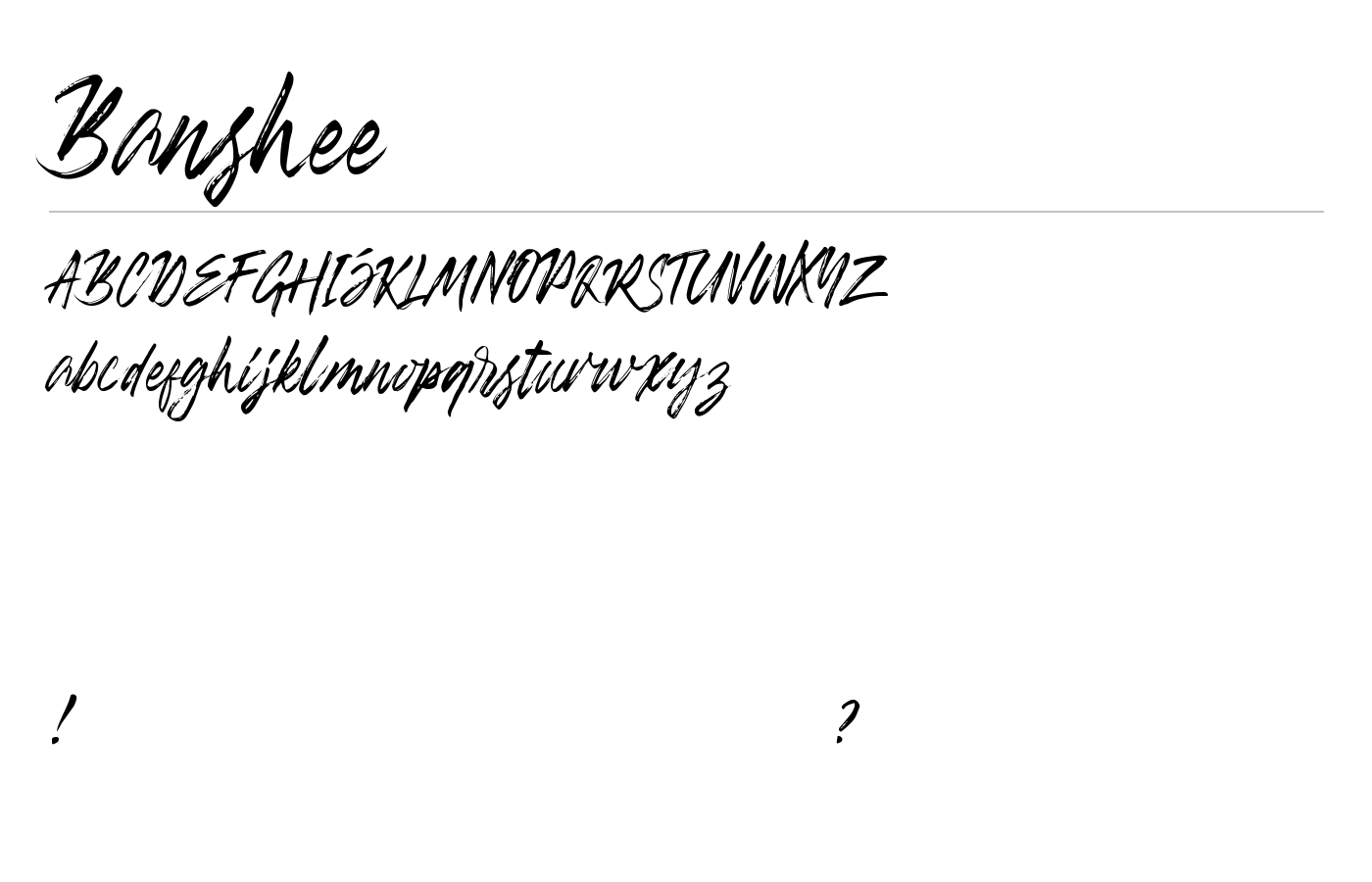 Banshee Brush Font preview