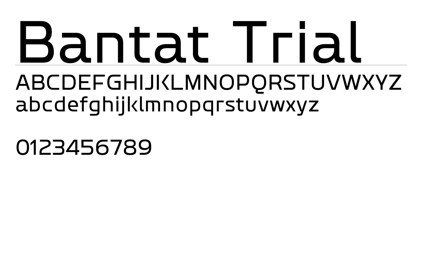 Bantat Trial Font preview