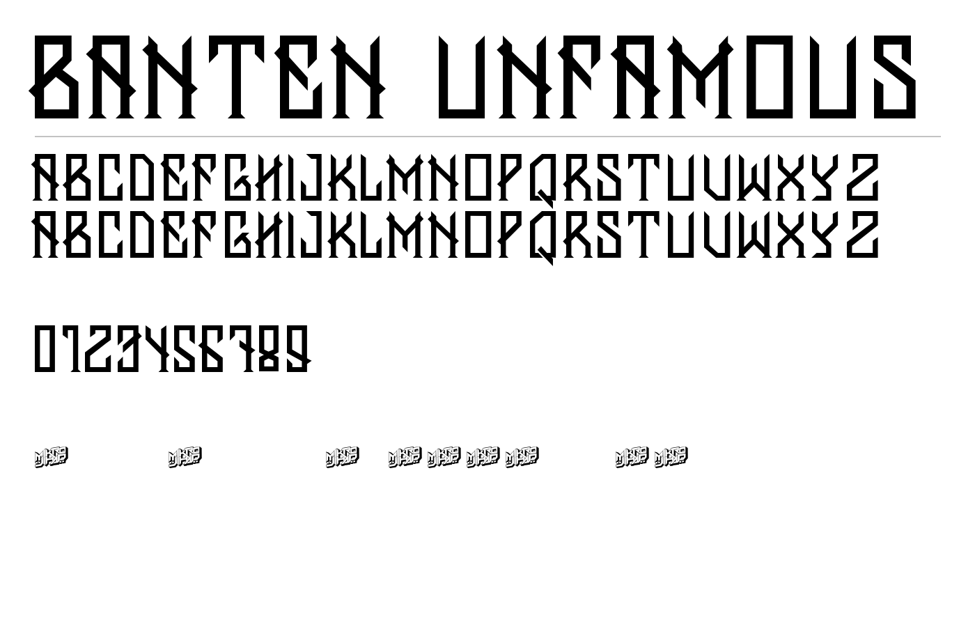 Banten Unfamous Font preview
