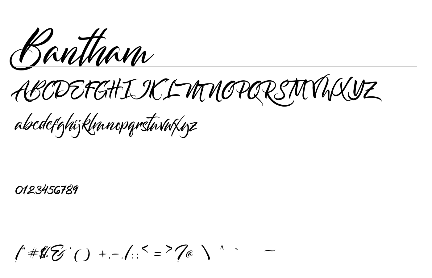 Bantham Font preview