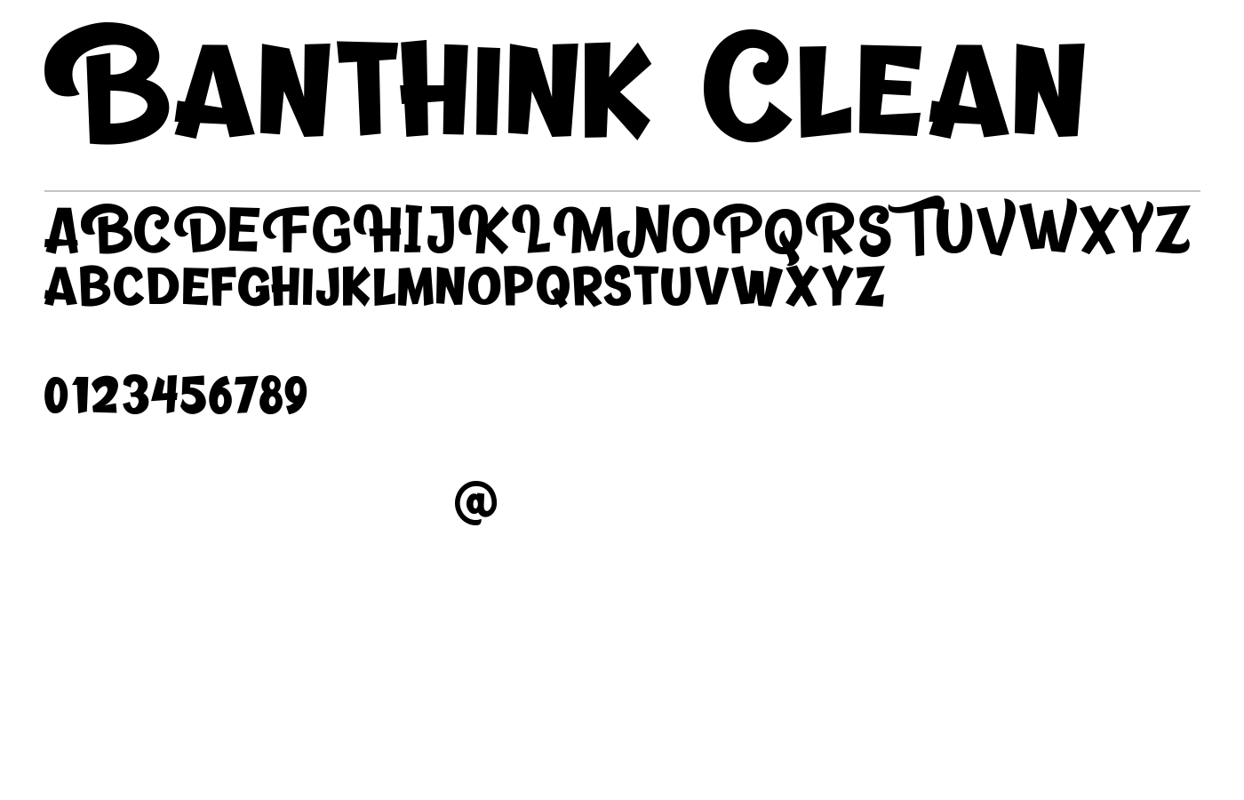 Banthink Font preview