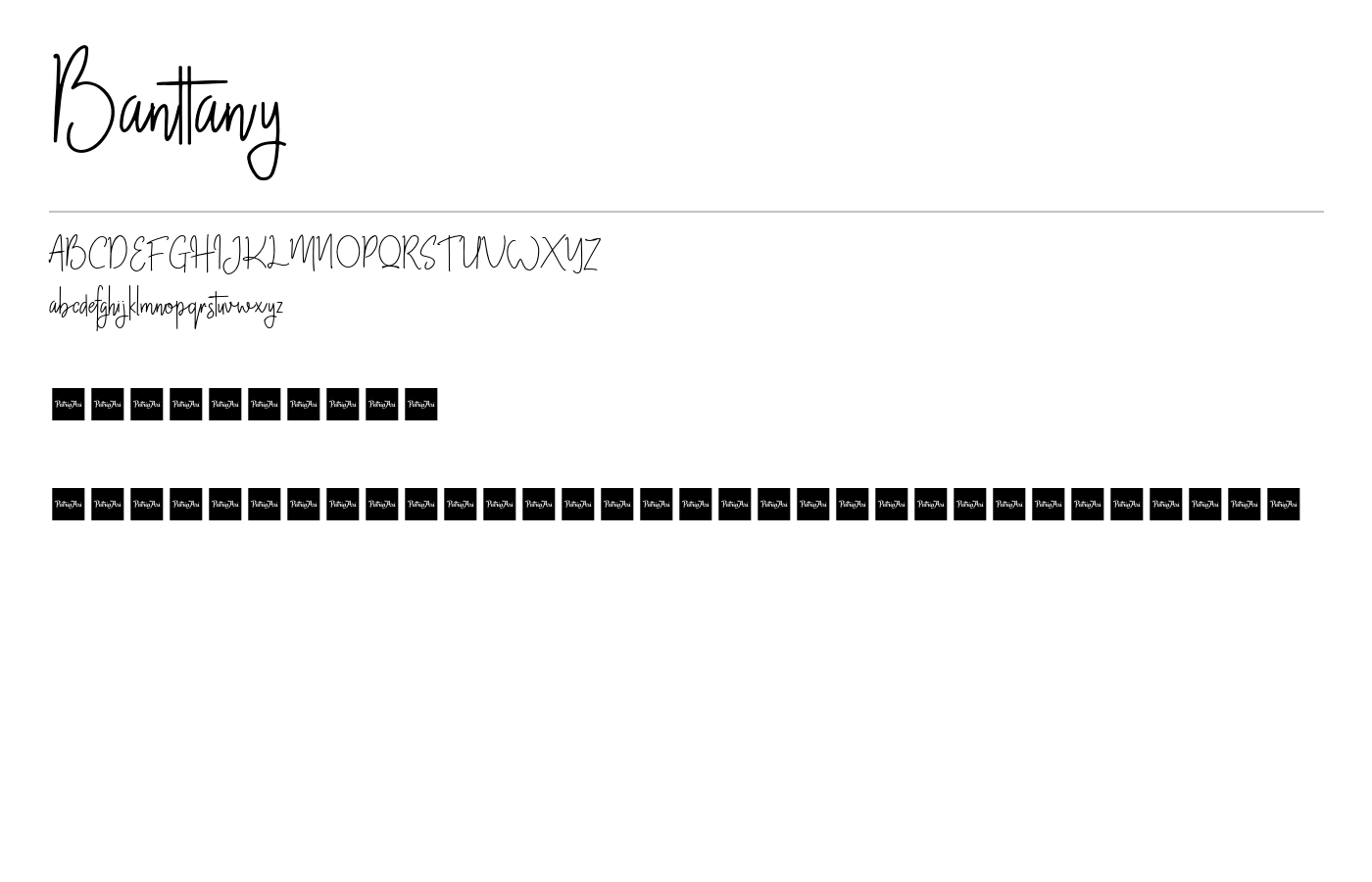 Banttany Font preview