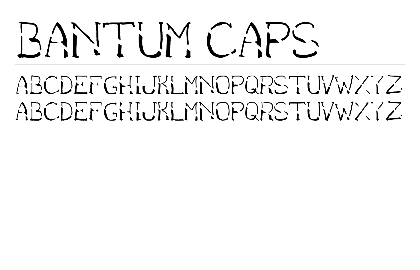 bantum caps Font preview