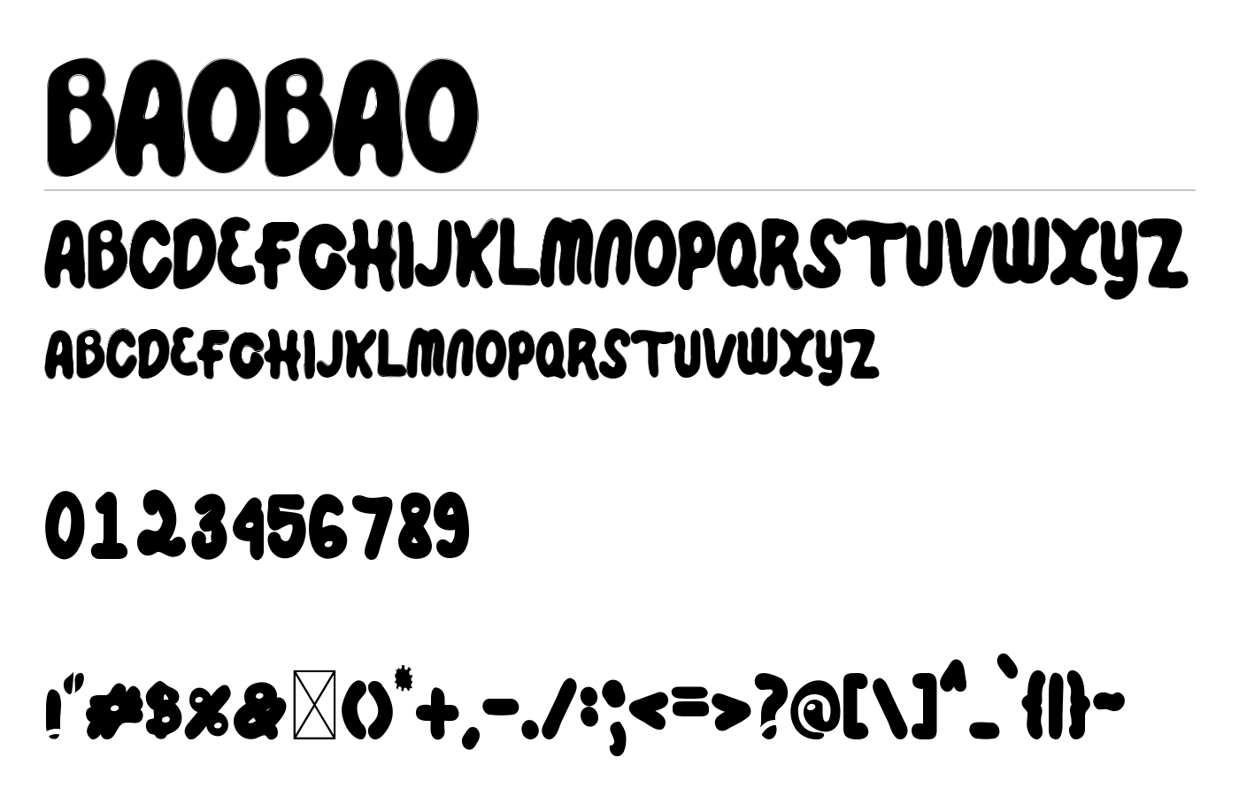 BAOBAO Font preview