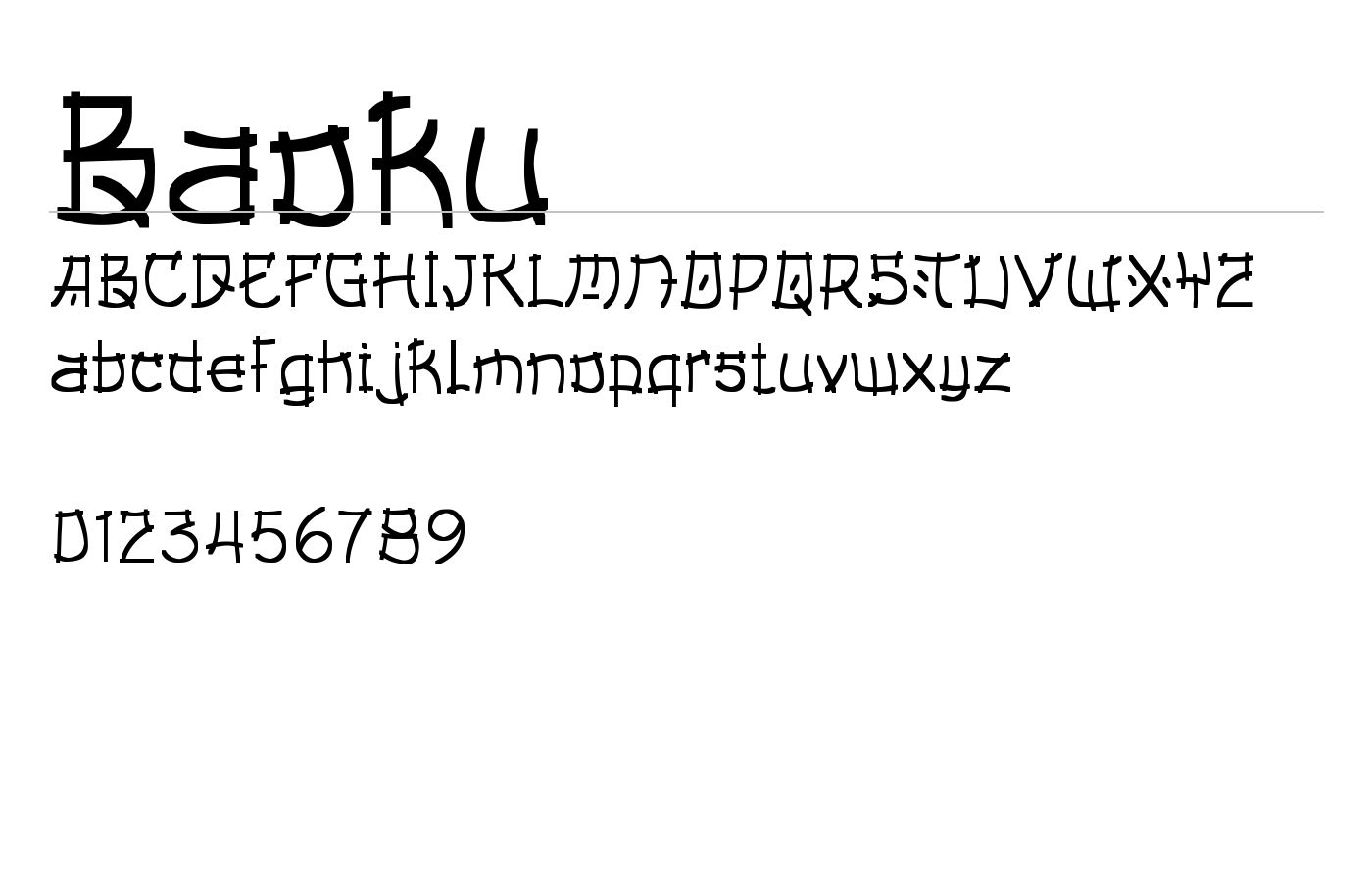 Baoku Font preview