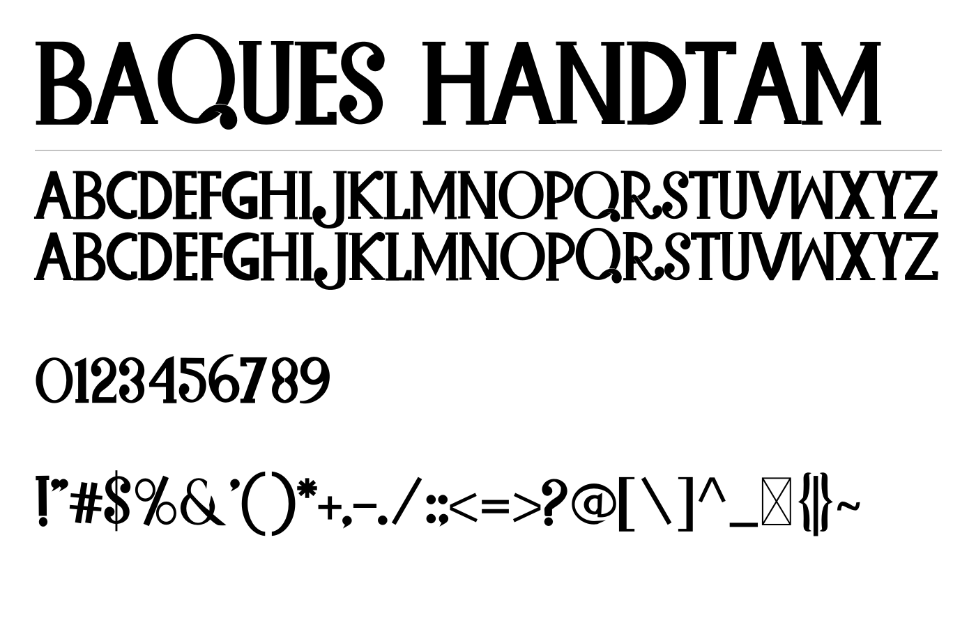 Baques Handtam Font preview