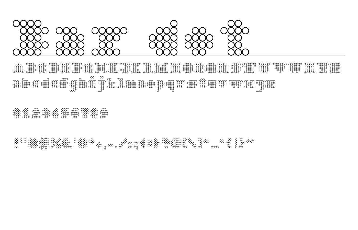 Bar dot Font preview
