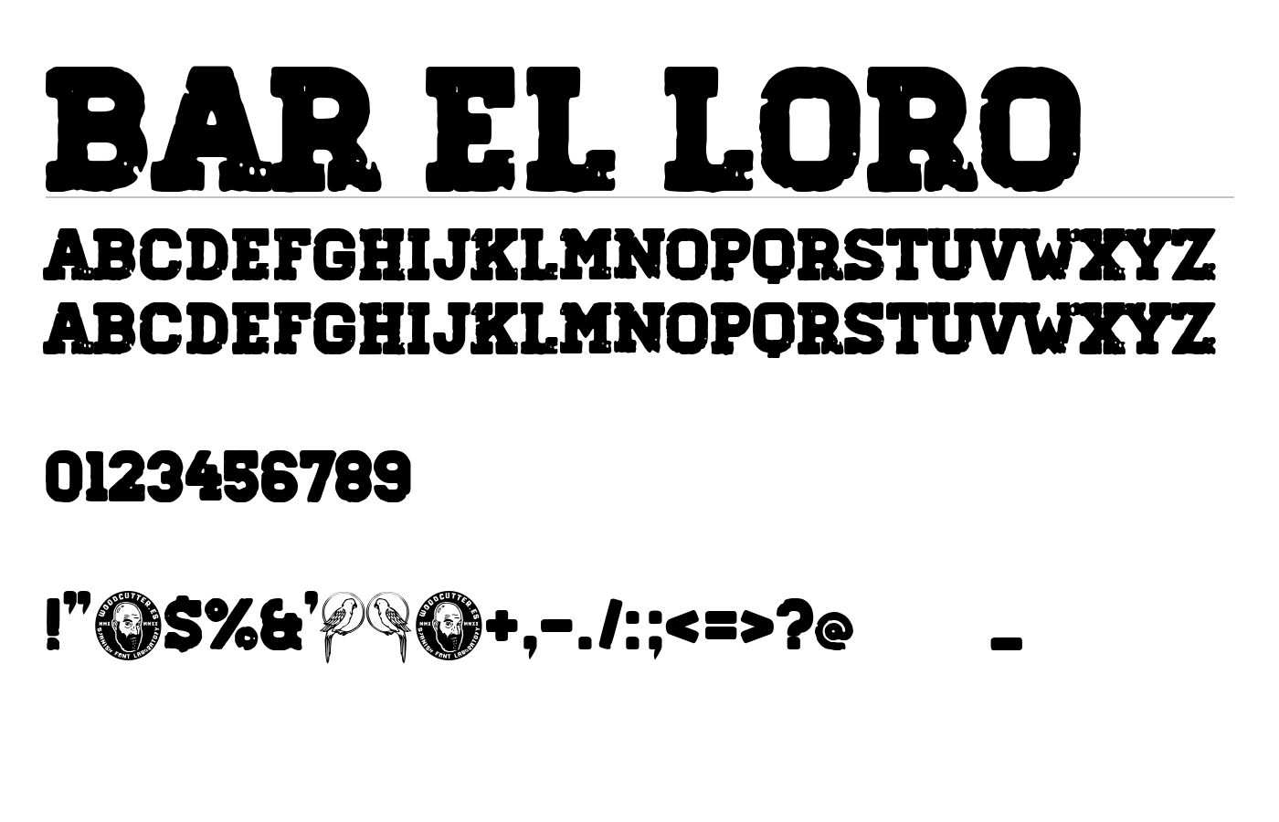 Bar el Loro Font preview