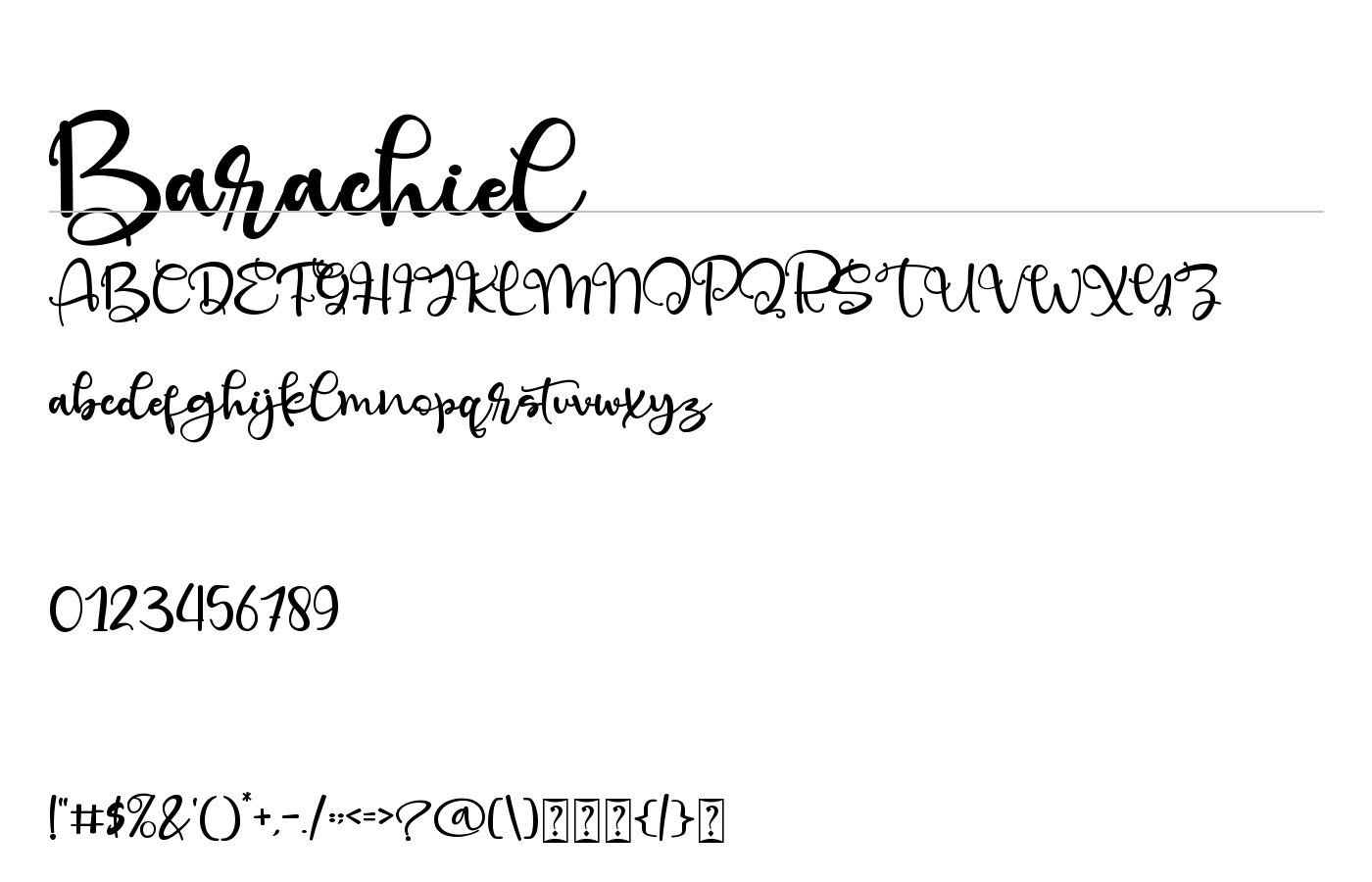 Barachiel Font preview