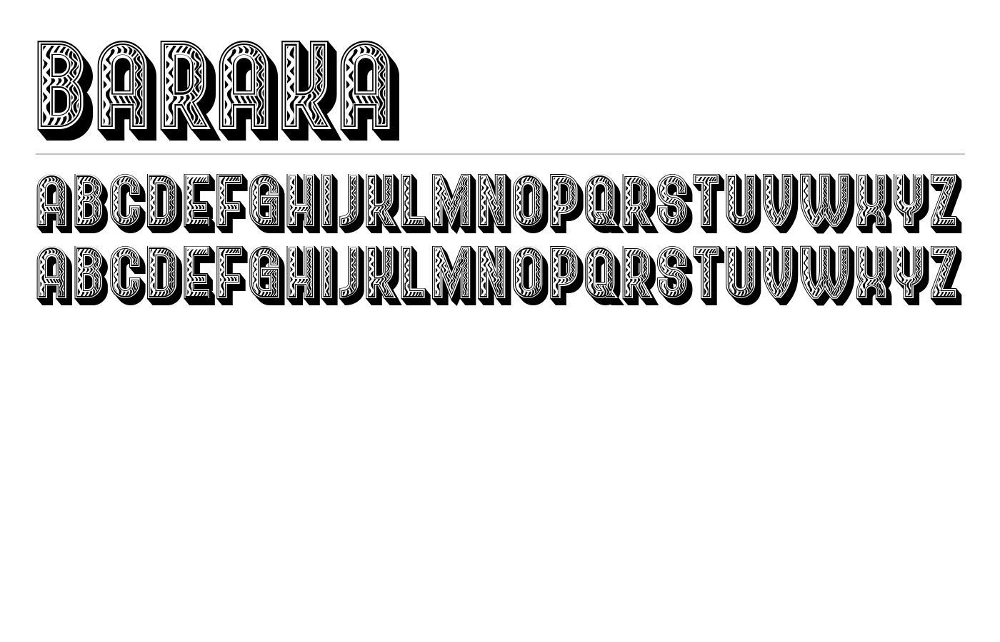 Baraka Font preview