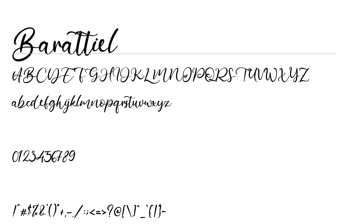 Barattiel Font preview