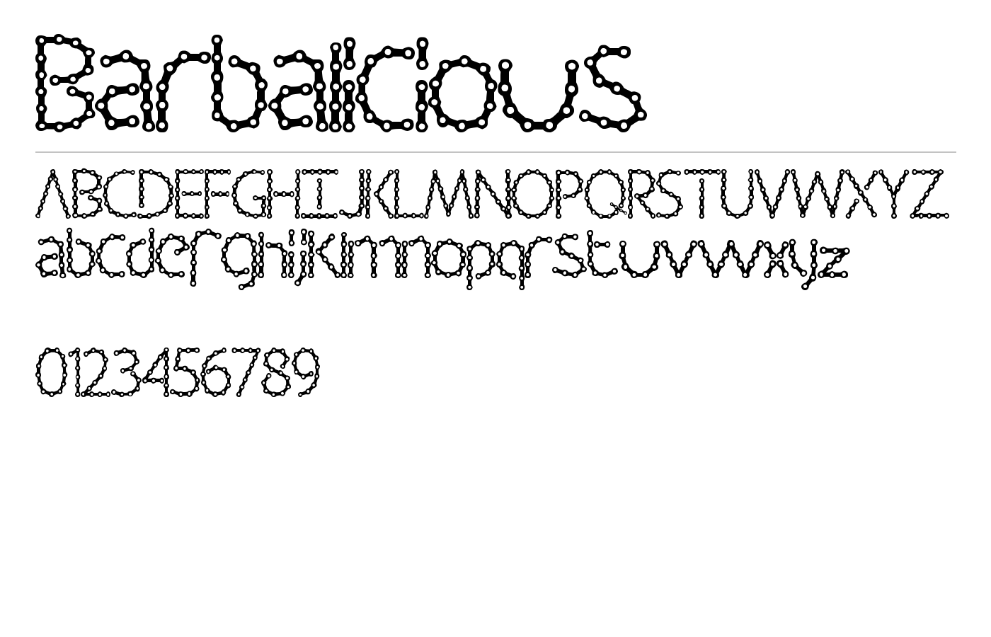 Barbalicious Font preview