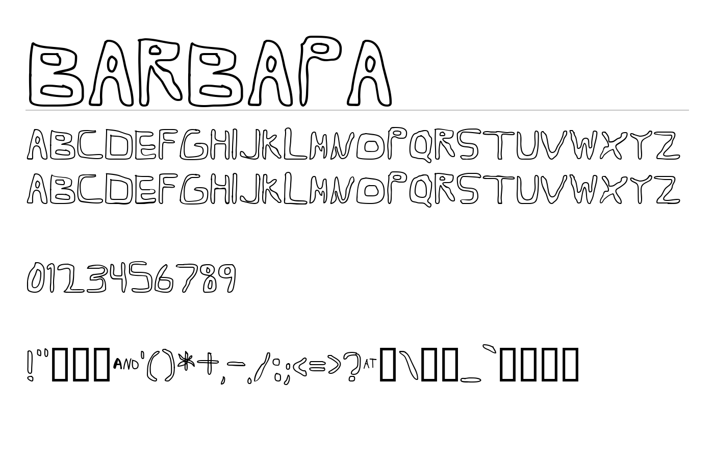 Barbapa Font preview