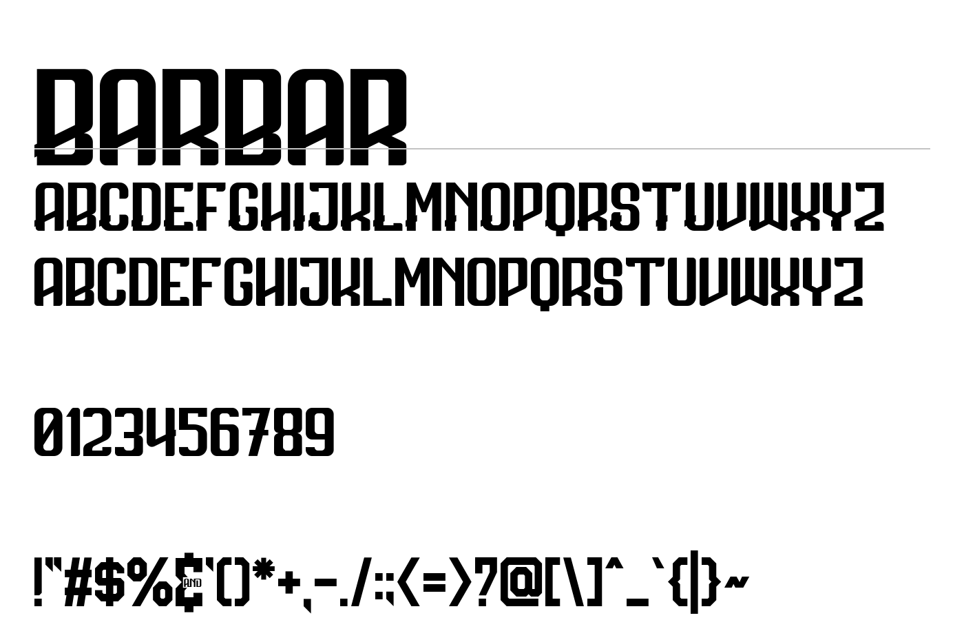 Barbar Font preview