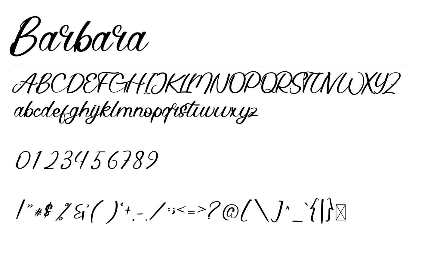 Barbara Font preview