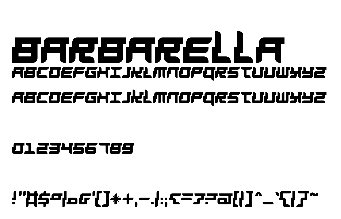 Barbarella Font preview