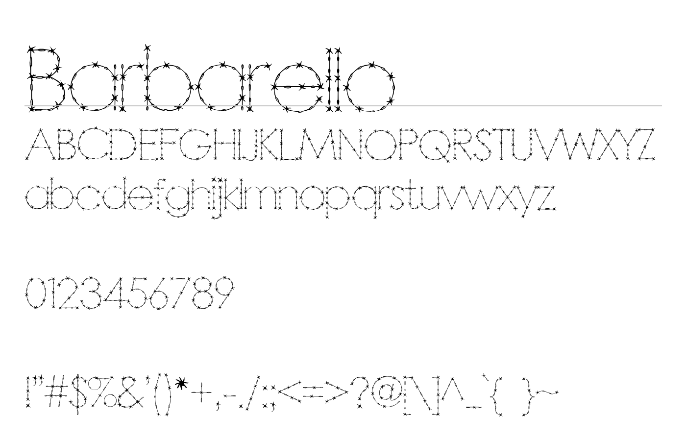 Barbarello Font preview