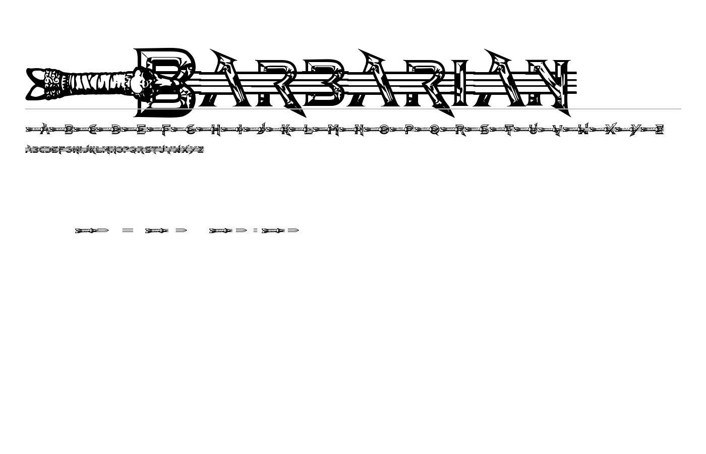 Barbarian Font preview