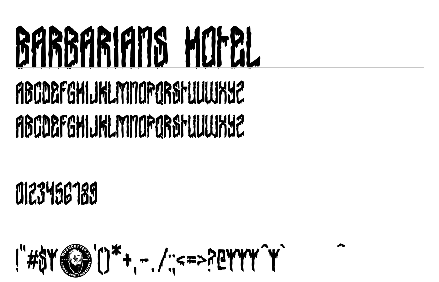 Barbarians Hotel Font preview
