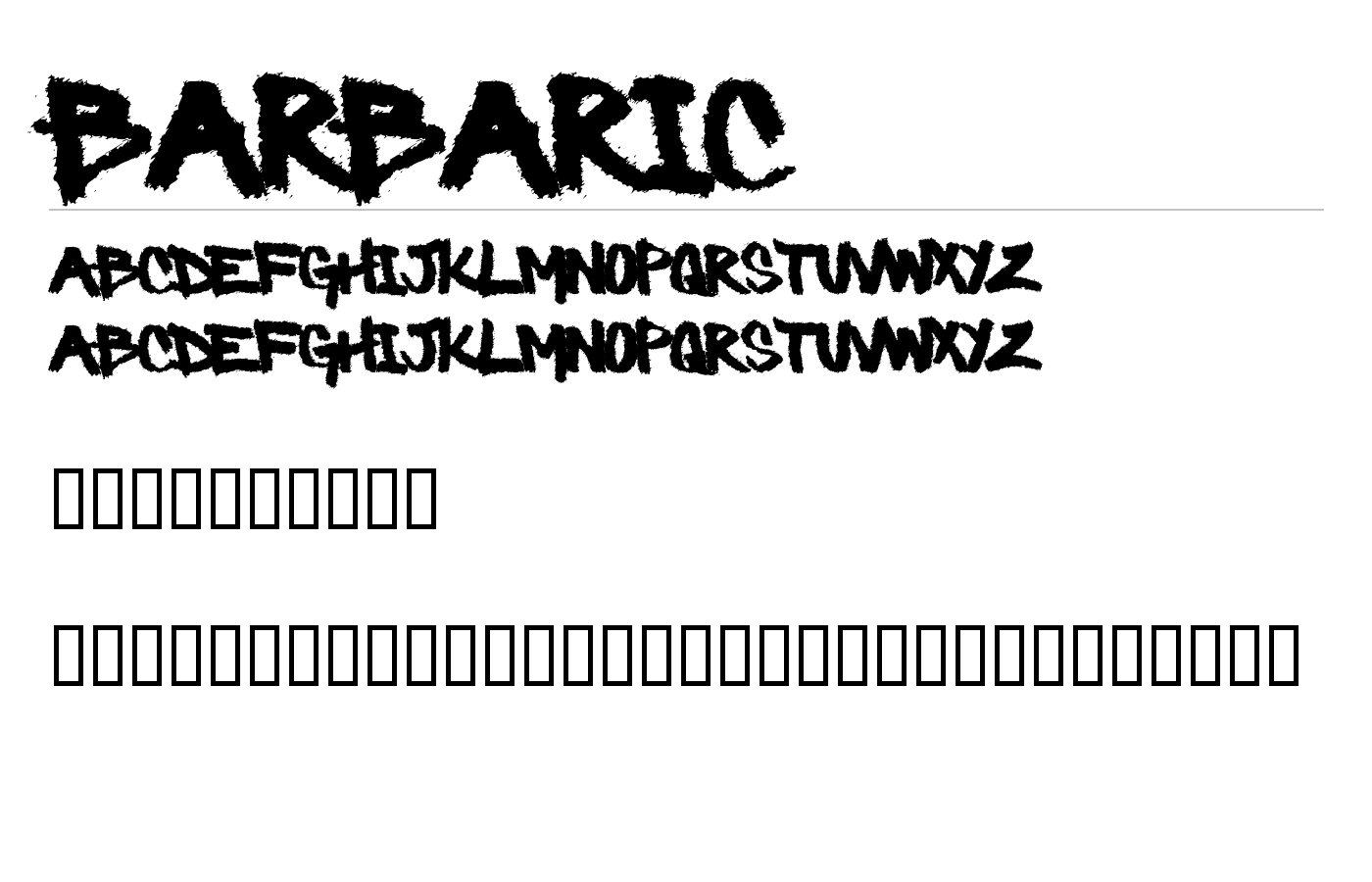 Barbaric Font preview