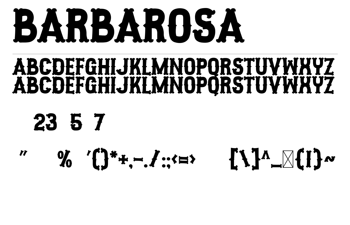 Barbarosa Font preview