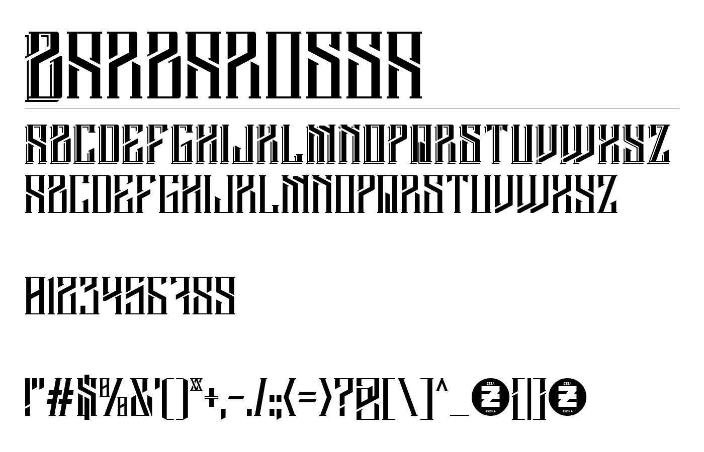 Barbarossa Font preview