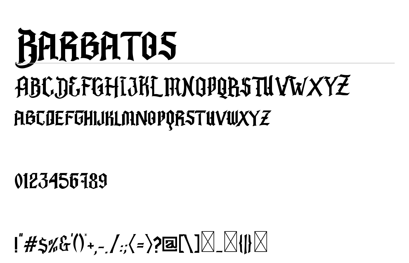 Barbatos Font preview