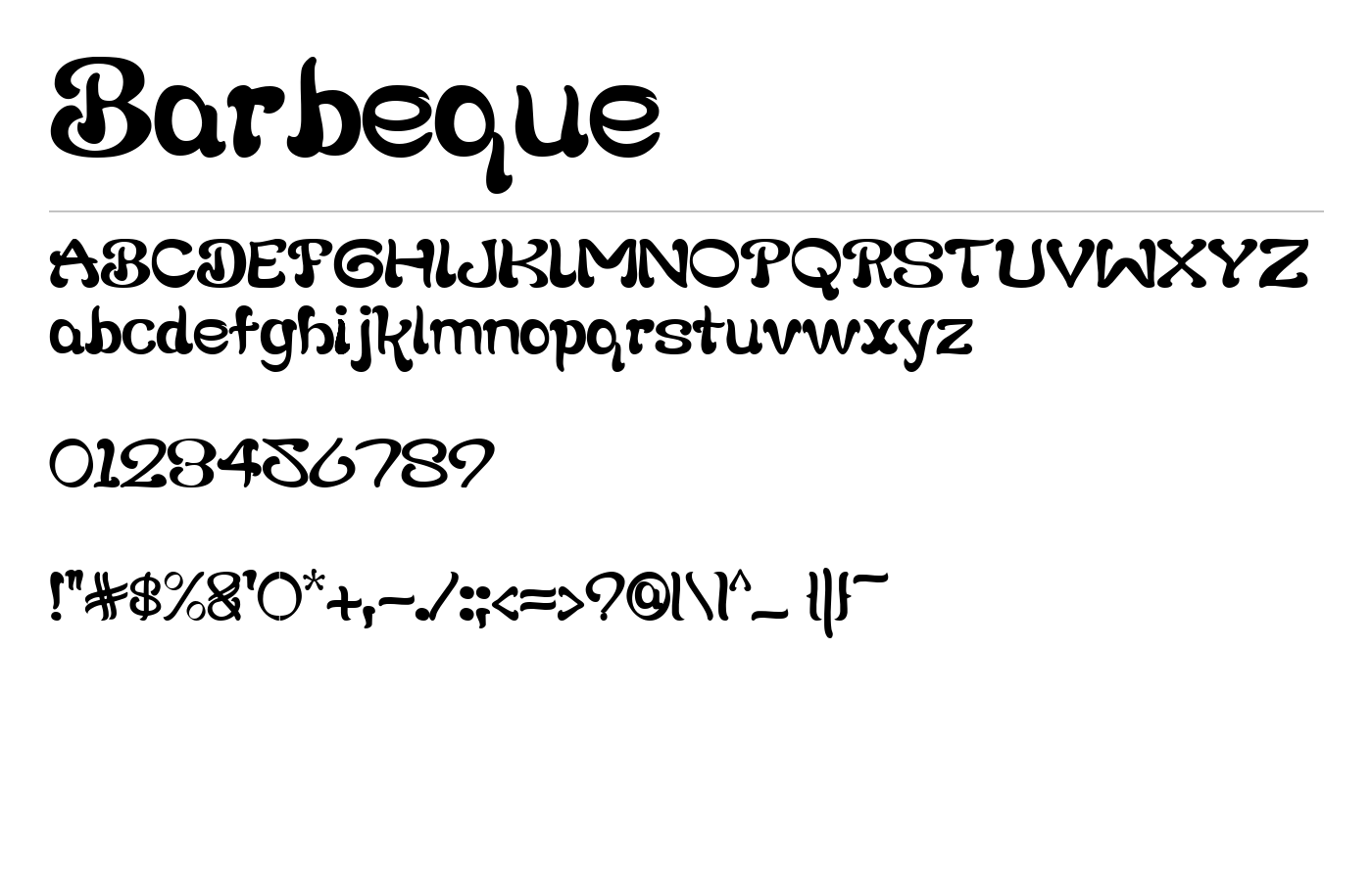 Barbeque Font preview
