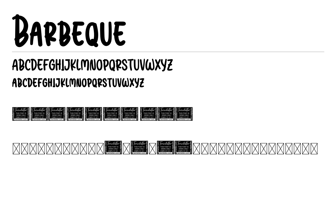 Barbeque Font preview