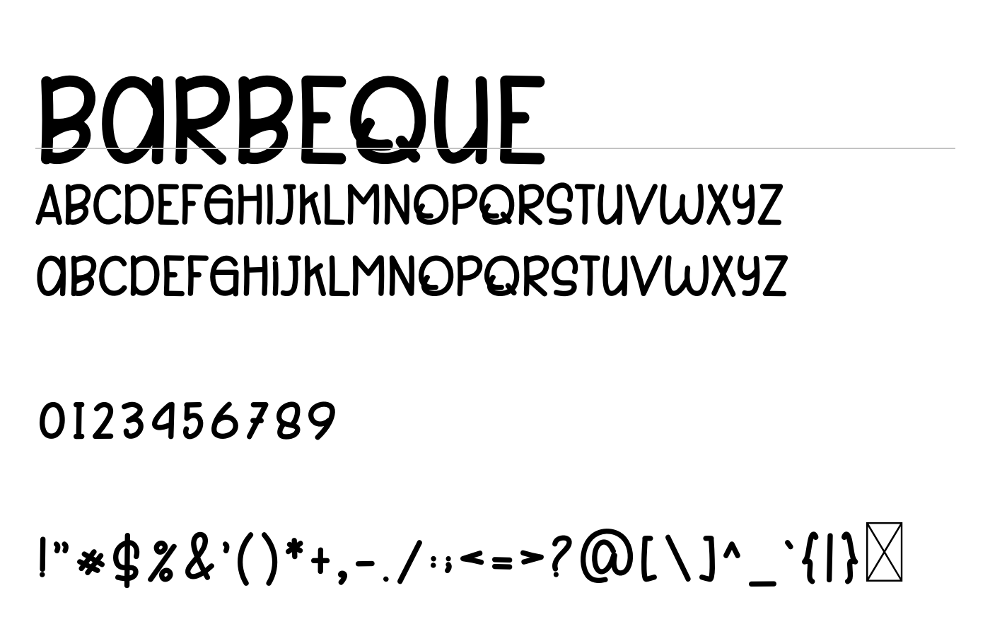 Barbeque Font preview