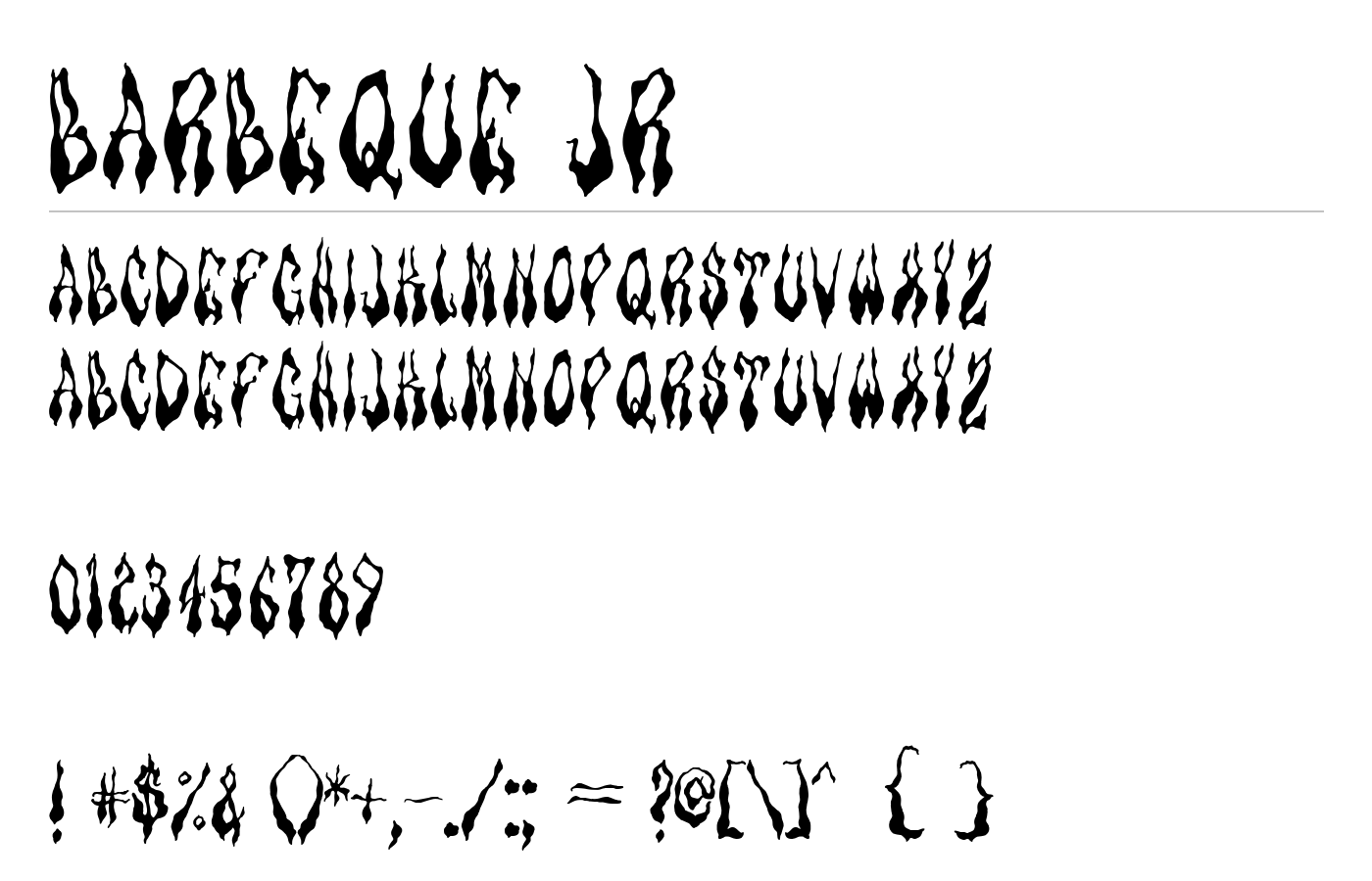 Barbeque Jr Font preview