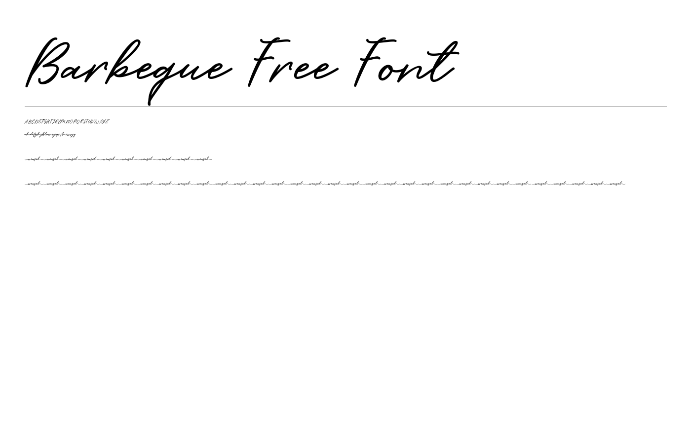Barbeque Free Font preview