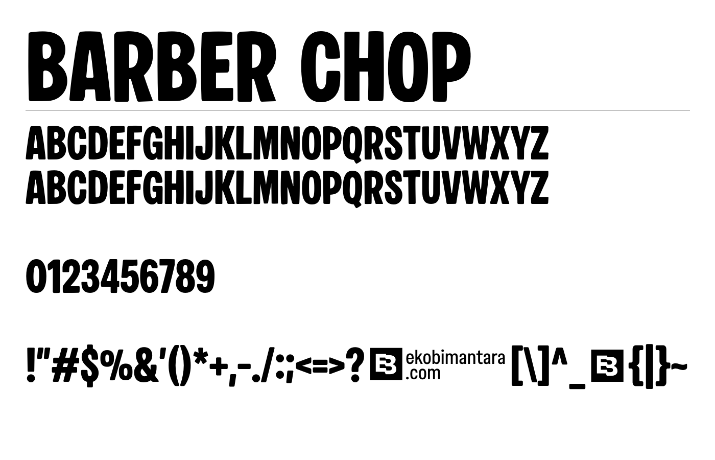 Barber Chop Font preview