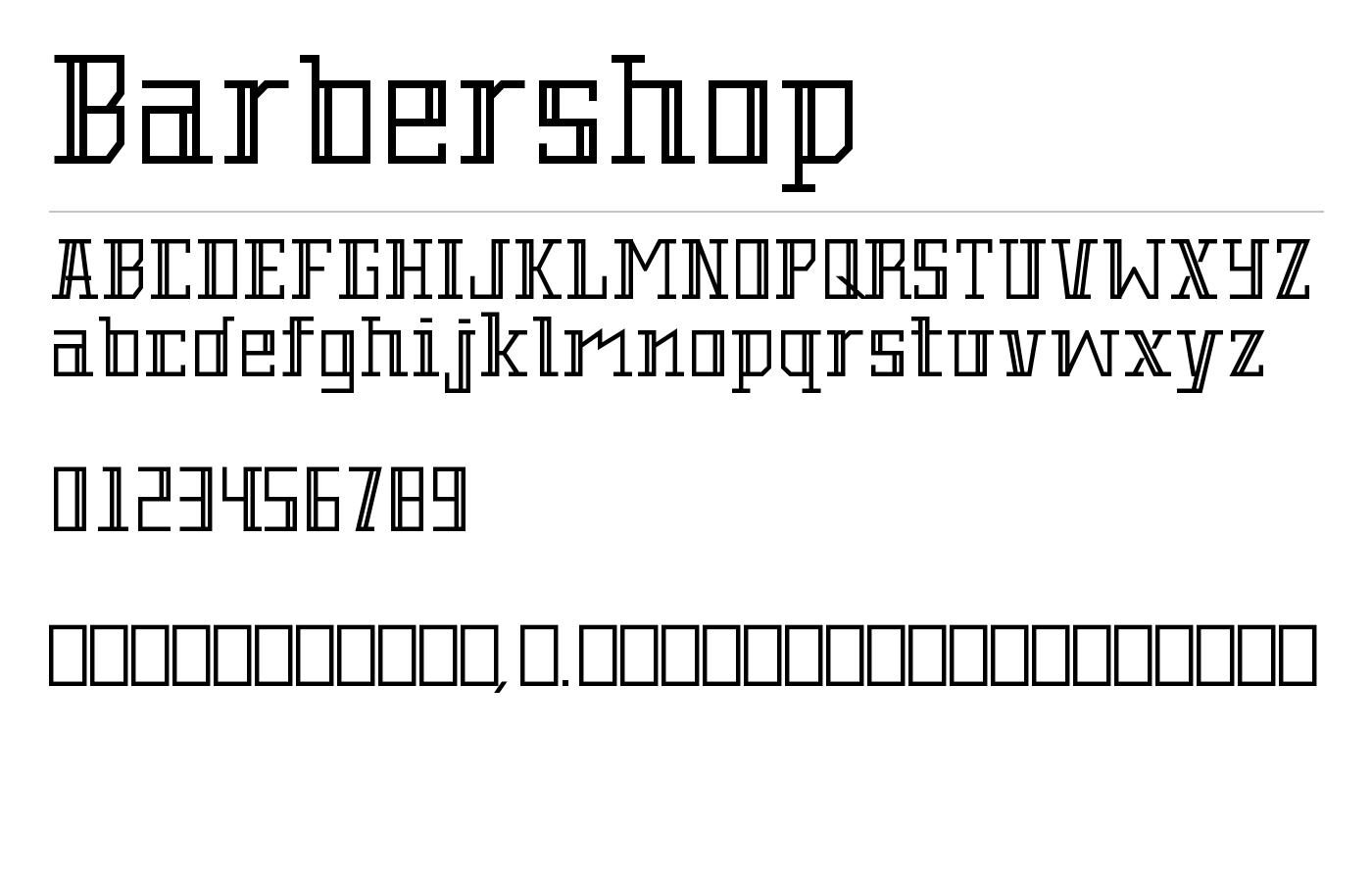 Barbershop Font preview