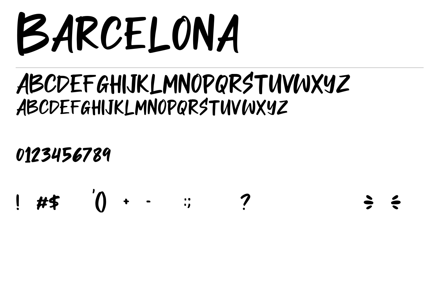 Barcelona Font preview