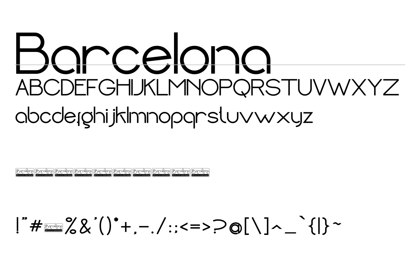 Barcelona Font preview