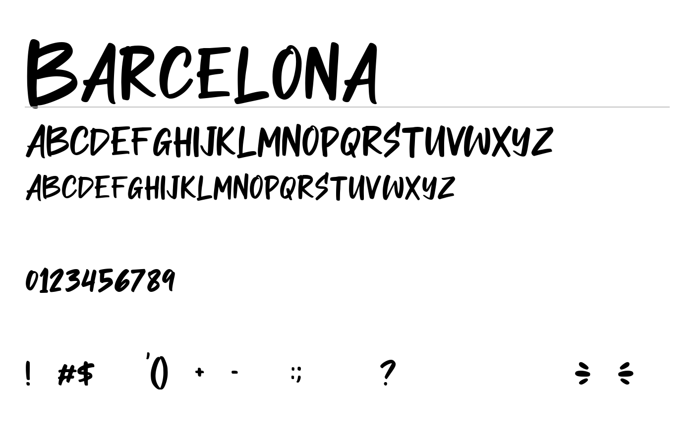 Barcelona Font preview