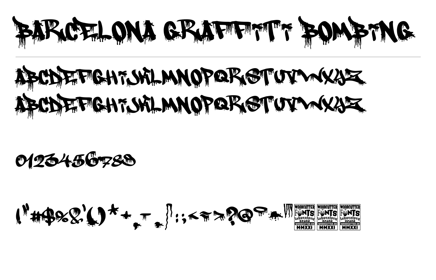 Barcelona Graffiti Bombing Font preview