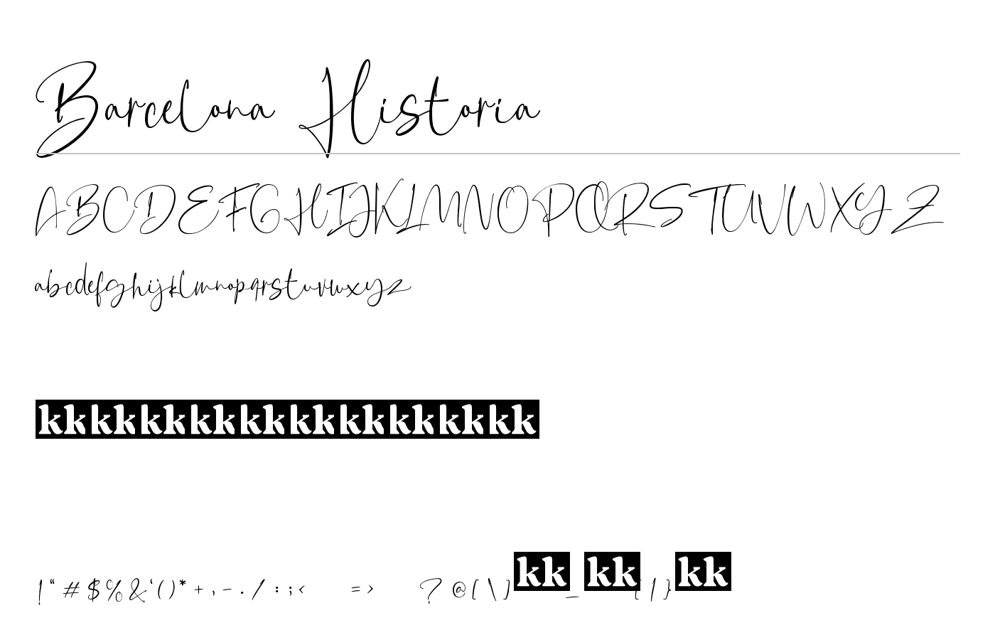 Barcelona Historia Font preview