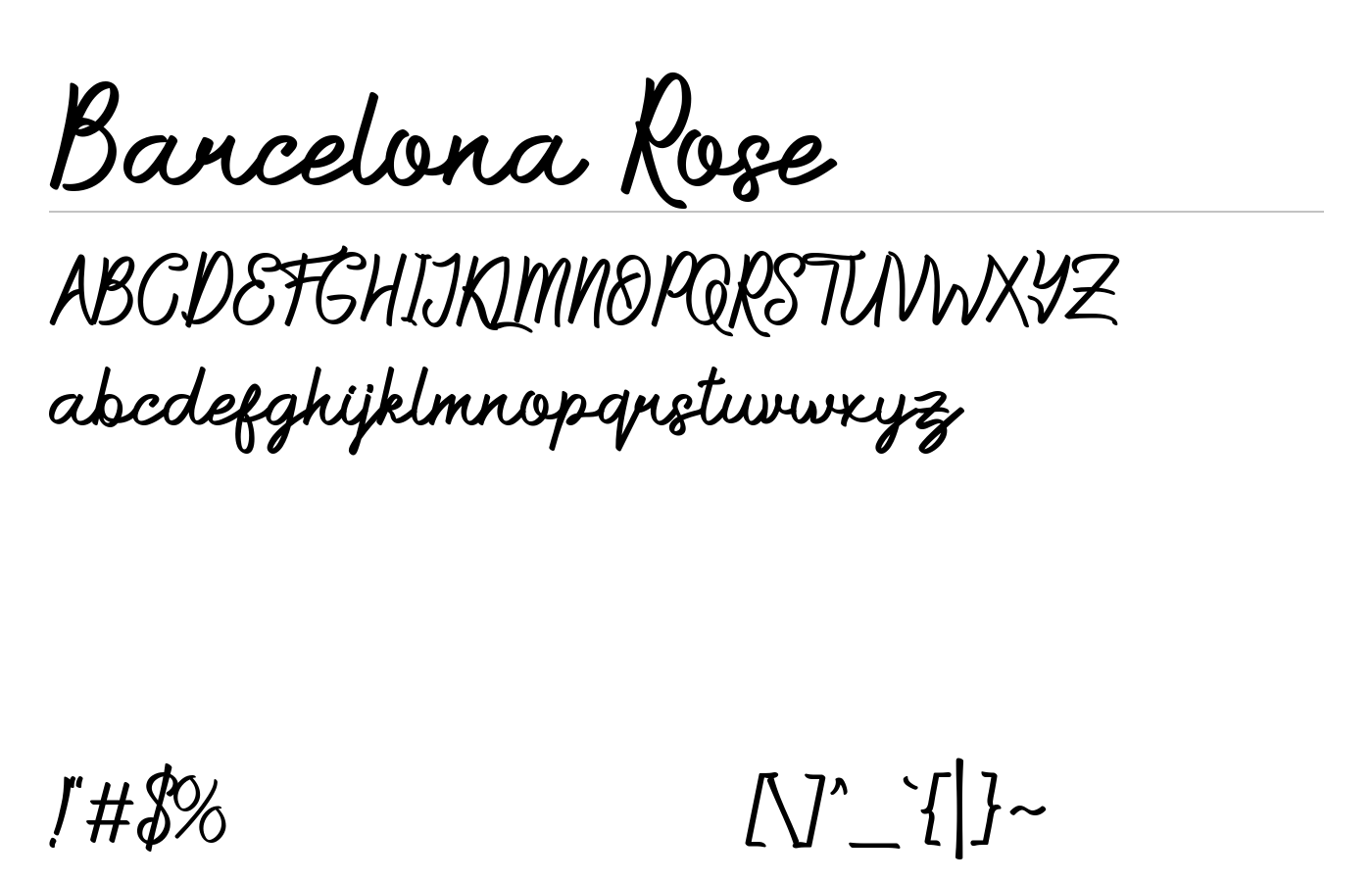 Barcelona Rose Font preview