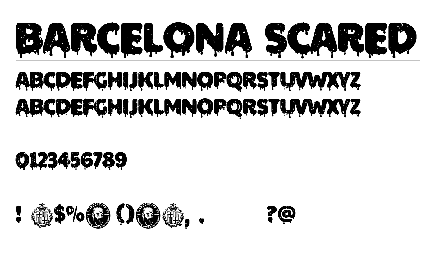 Barcelona Scared Font preview