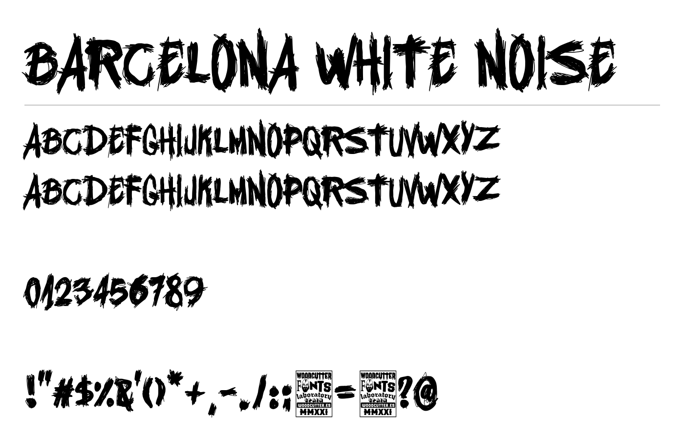 Barcelona White Noise Font preview